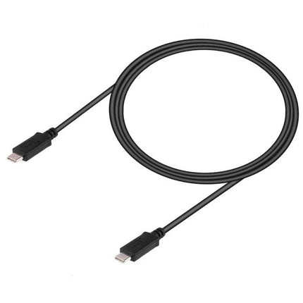 USB-C Cable for Everyday Home and Work Connections – black USB-C to USB-C cable with aluminum alloy heads for charging and data transfer