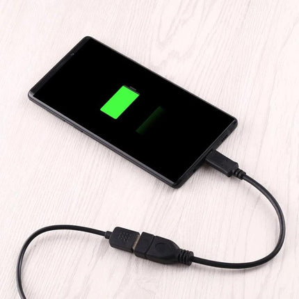 Adapter for everyday device connections at home or work charging smartphone from laptop for seamless file transfer and power management