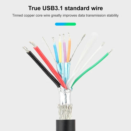 A Cable for Everyday Device Links at Home and Work — USB3.1 tinned copper core wire with multiple colored conductors for charging and data transfer