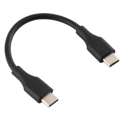 USB-C to DC Power Jack Adapter with 15cm Cable, black short cable with USB-C to 4.5x3.0mm DC jack for 45W charging and powering devices