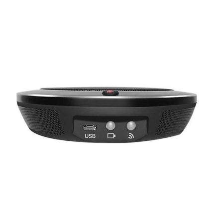 YANS Wireless Omnidirectional Microphone for Video Conferences black tabletop unit showing USB port and control buttons