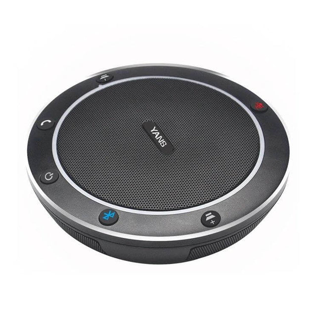 YANS Bluetooth Omnidirectional Microphone for Video Conferences — compact 360° pickup speakerphone for clear meetings, echo reduction, 4m range