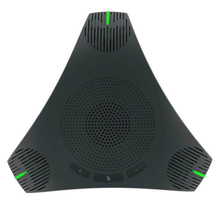 YANS Omnidirectional Microphone for Video Conference Calls USB hands-free speakerphone with triangular black design and mute/volume controls
