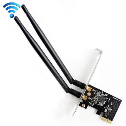 EDUP Dual-Band Wireless Adapter for Windows Computers PCIe card with two adjustable external antennas for improved 2.4GHz and 5.0GHz WiFi