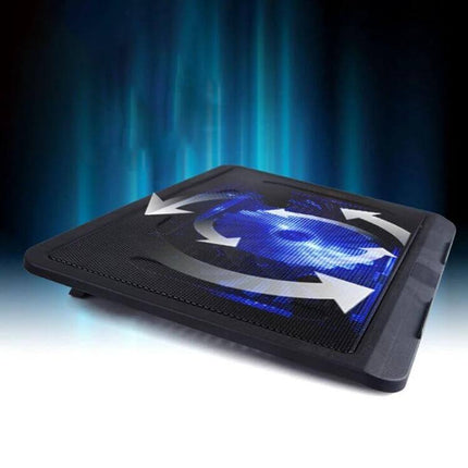 Ergonomic Portable Laptop Cooling Pad with Silent USB Fan cooling laptop with ergonomic tilt and silent fan for gamers and remote workers