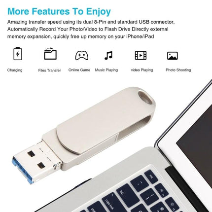 Versatile USB Drive for Daily File Storage and Transfer shown connected to laptop for quick photo document and video transfers