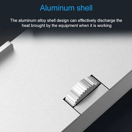 Rocketek USB Hub for iMac with Multiple Ports and Card Slots slim aluminum shell with heat-dissipating design and textured adjustment wheel