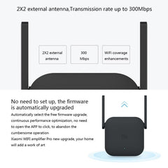 Amplificador WiFi Xiaomi Mi WiFi Pro original, enrutador extensor inteligente WiFi de 300 Mbps con 2 antenas externas, enchufe estadounidense