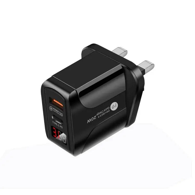 PD001 5A PD3.0 20W QC3.0 USB Fast Charger UK Plug Essentials