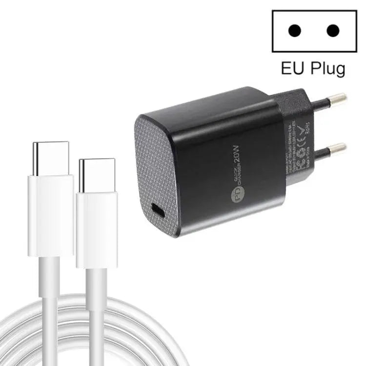 PD11 Single PD3.0 USB-C 20W Fast Charger EU Plug Compact