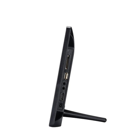 11.6-Inch Digital Photo Frame for Home Photo Display showing side profile with ports (USB, HDMI, headphone) and rear kickstand