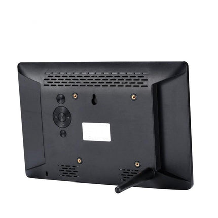 11.6-Inch Digital Photo Frame for Home Photo Display showing rear controls, wall-mount slot and stand for home use