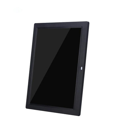14-Inch Digital Photo Frame for Home Photo Display showing black 14-inch LED frame angled on white background