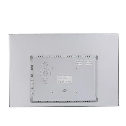 15-Inch Wall-Mountable Digital Photo Frame for Home Display showing rear view with wall-mount slots and control buttons
