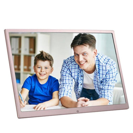 17-Inch Digital Photo Frame for Home Photo and Video Display showing family photo on 17-inch LED 1440x900 screen