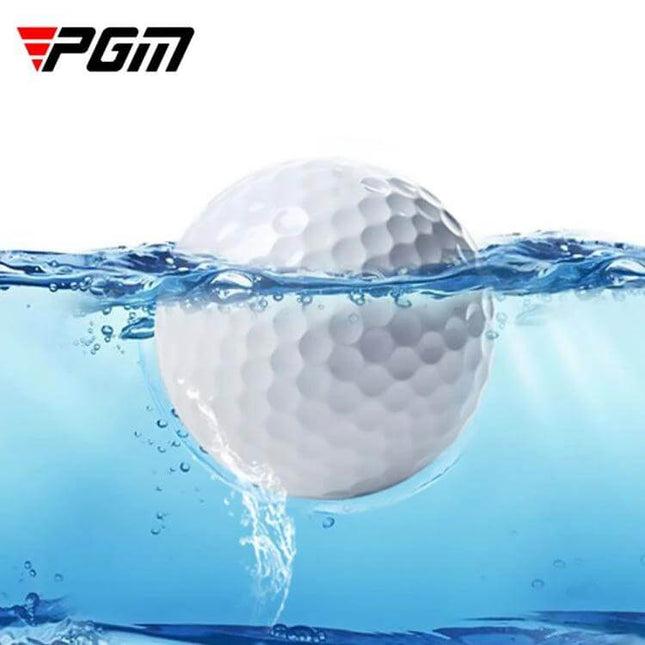 PGM Golf Float Practice Ball for Water Training and Play Outdoors floating in pool with vacuum-filled core and durable shell for swing practice