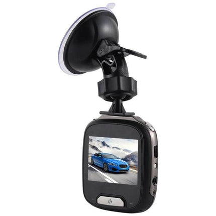 Compact Mini Car Dash Camera for Vehicle Recording and Monitoring - 1080P HD unit with 170° wide-angle mounted on suction windshield