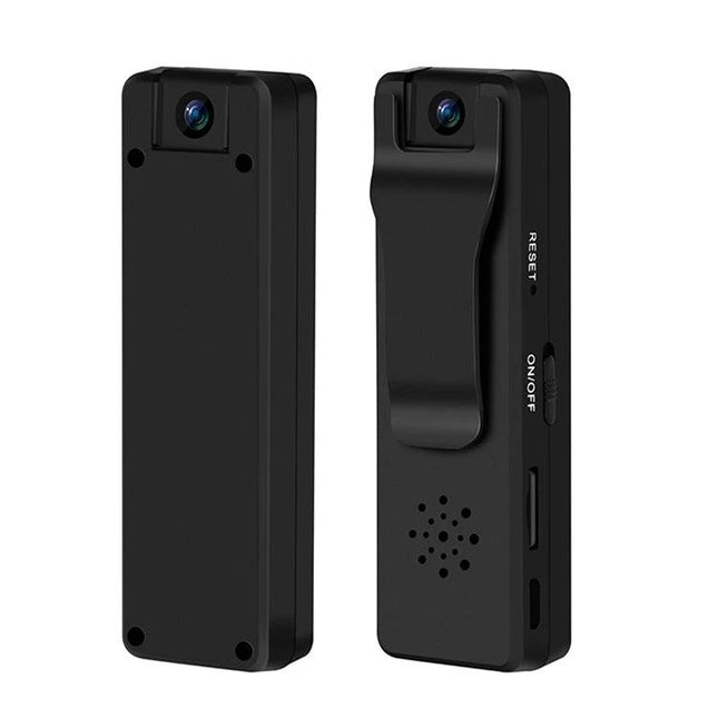 A Compact Pen Camera for Everyday Security Monitoring small black clip-on camera with hotspot and mobile app live view