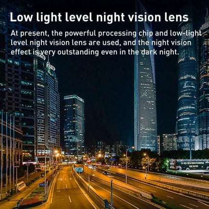 HD Night Vision WiFi Hidden Car Dash Cam for Safe Driving capturing clear low-light city highway footage at night