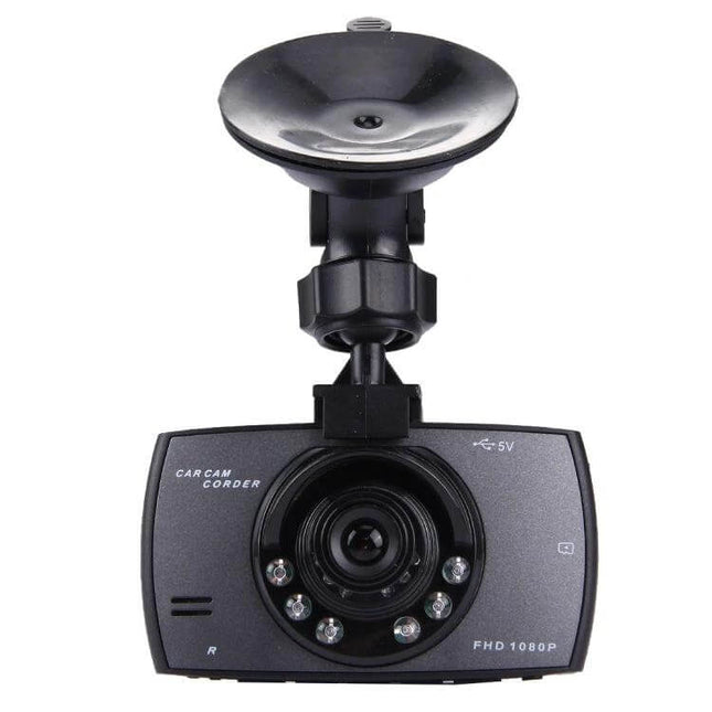 Car DVR Camera with 2.7 Inch LCD Screen for Easy Viewing - black dash cam with suction mount and FHD 1080P lens
