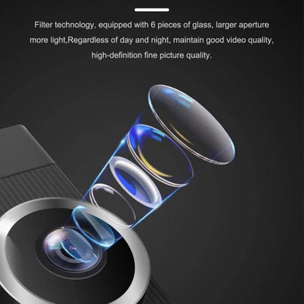 X12 WiFi-Enabled Triple Camera Car Dash Cam for Driving Recording showing triple-lens glass elements and WiFi smartphone connectivity