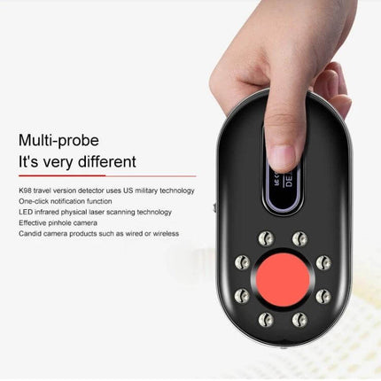 Vibration Security Alarm for Home and Vehicle Protection — compact multi-probe handheld vibration detector with audible alert for cars and entry points