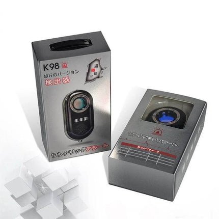 Vibration Security Alarm for Home and Vehicle Protection compact vibration detector with packaging and blue LED, ideal for car and home security