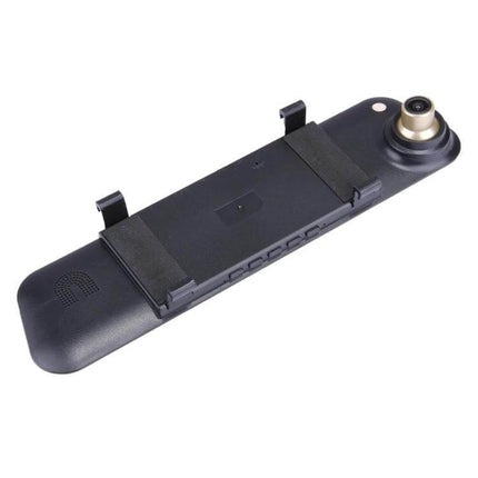 Dual Camera Rearview Mirror Dash Cam with Night Vision for Cars mounted mirror-style dash cam with 1080P wide-angle front and rear recording