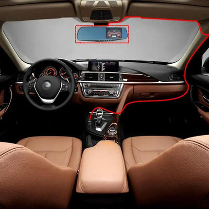 Dual Camera Rearview Mirror Dash Cam with Night Vision for Cars | Syndmart