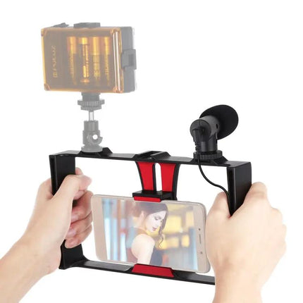 PULUZ Smartphone Video Rig with Microphone for Vlogging
