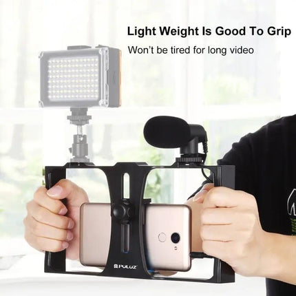 PULUZ Smartphone Video Rig with Microphone for Vlogging