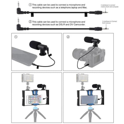 PULUZ Smartphone Video Rig with Microphone for Vlogging
