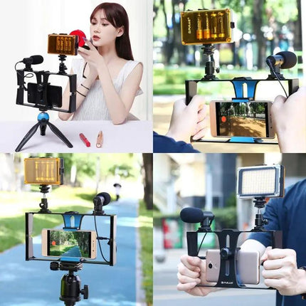 PULUZ Smartphone Video Rig with Microphone for Vlogging