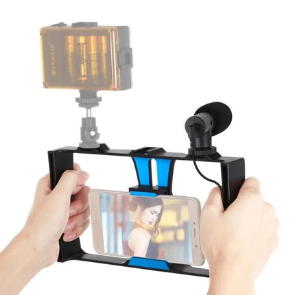 PULUZ Smartphone Video Rig with Microphone for Vlogging