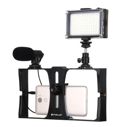 PULUZ Smartphone Vlogging Kit with LED Light and Microphone | Syndmart