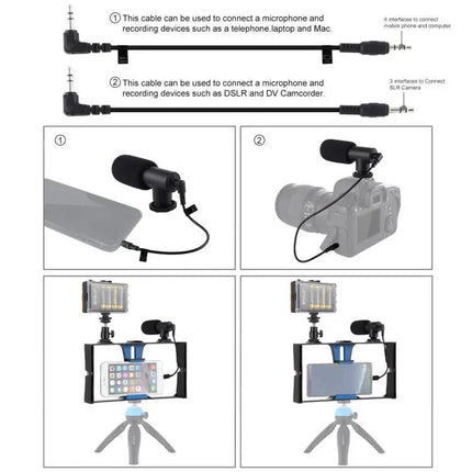 PULUZ Smartphone Vlogging Kit with LED Light and Microphone | Syndmart