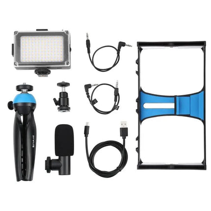 Kit d'éclairage LED 4 en 1 Puluz pour selfies et vlogging sur smartphone