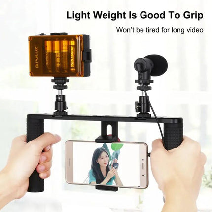 PULUZ Aluminum Video Rig for Smartphone Vlogging and Live Streaming