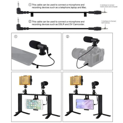 PULUZ Aluminum Video Rig for Smartphone Vlogging and Live Streaming