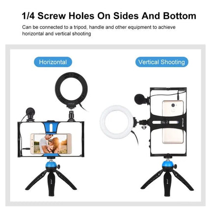 PULUZ 4-in-1 Vlogging Kit with Ring Light for Smartphones