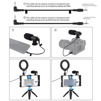 PULUZ 4-in-1 Vlogging Kit with Ring Light for Smartphones