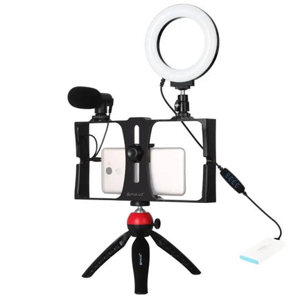 PULUZ 4-in-1 Vlogging Kit with Ring Light for Smartphones