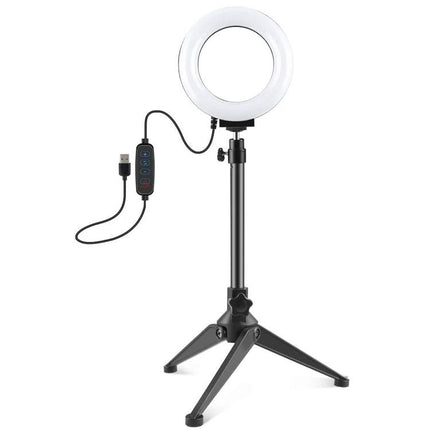 PULUZ Ring Light for Home Vlogging and Daily Photos on adjustable tripod with USB control for brighter selfies and video calls