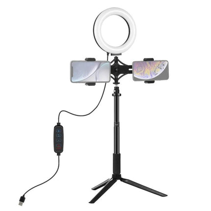 PULUZ Kit for Everyday Live Streaming and Vlogging phone holder with ring light and tripod for steady well-lit vlogs