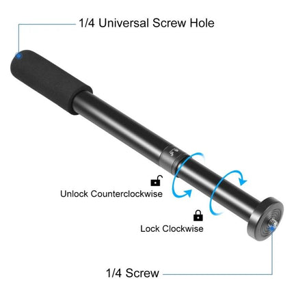PULUZ Kit for Everyday Live Streaming and Vlogging telescoping handheld grip with 1/4 screw, foam handle and lock/unlock rotation for smartphone rigs