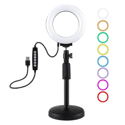 PULUZ Ring Light for Daily Vlogging and Selfies at Home tabletop LED ring light with adjustable color modes and USB control
