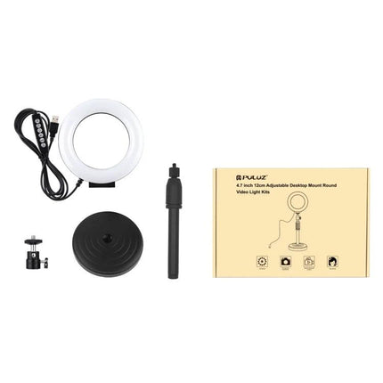 PULUZ Ring Light for Daily Vlogging and Selfies at Home compact USB ring light kit with stand and desktop mount