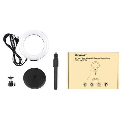 PULUZ LED Ring Light for Daily Vlogging and Home Photos compact USB ring light kit with stand and mount for selfies and video calls