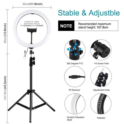 PULUZ Ring Light Kit for Daily Vlogging and Home Photos