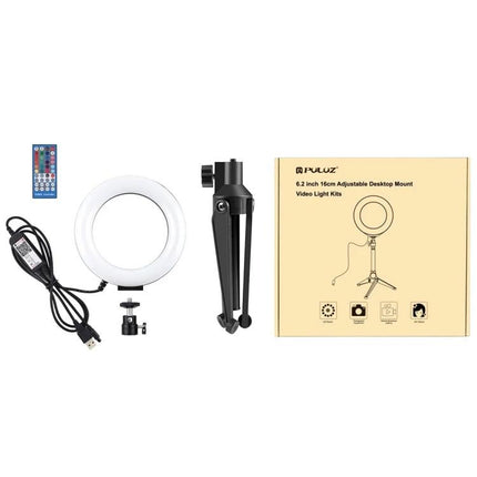 PULUZ Ring Light for Daily Video Calls and Home Photos LED ring light kit with tripod, USB power and remote for video calls and home photos